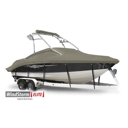 Eevelle Boat Cover DECK BOAT Ski Tower, Outboard Fits 22ft 6in L up to 102in W Khaki SFDKSK22102B-KHA